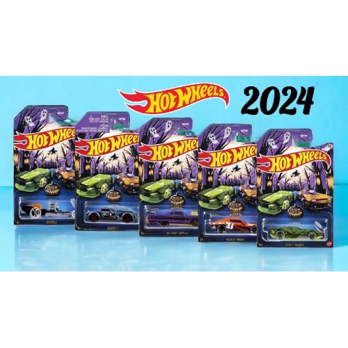 MHWDXT91G - HOT WHEELS HALLOWEEN 2024 ASST 24 PCS