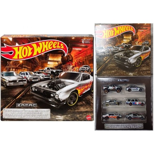 MHWHGM12-9C9D - 1/64 ZAMAC HOTWHEELS THEMED 6 PACK ASST