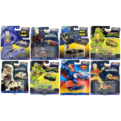 MHWHHB74-957T - X8 HOTWHEELS BEST OF CHARACTER CARS ASSORTMENT 2024