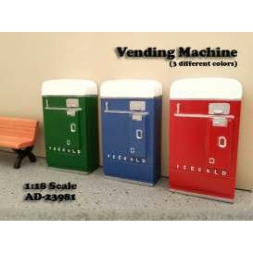 AD23981b - 1/18 VENDING MACHINE, BLUE