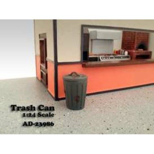 AD23986 - 1/24 SET WITH 2 TRASH CANS