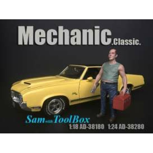 AD38180 - 1/18 MECHANIC SAM WITH TOOL BOX