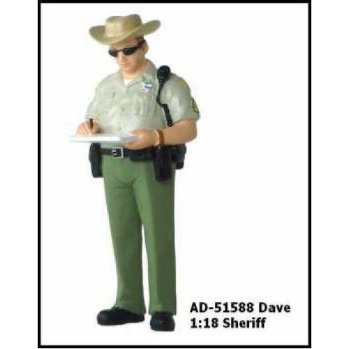 AD51588 - 1/18 SHERIFF DAVE, GREEN/CREME