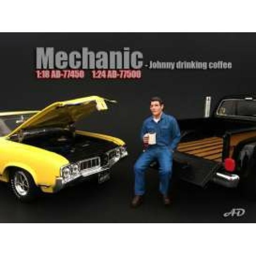 AD77450 - 1/18 MECHANIC JOHNNY DRINKING COFFEE