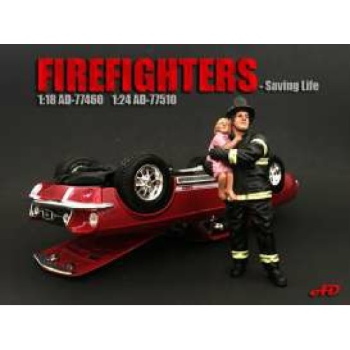 AD77460 - 1/18 FIRE FIGHTER FIGURE II SAVING LIFE