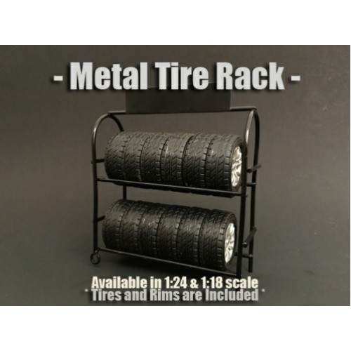 AD77518 - 1/18 METAL TIRE RACK