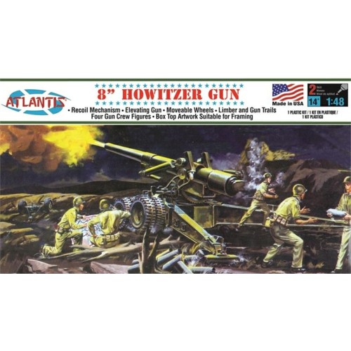 AMCA307 - 1/48 8 INCH US ARMY HOWITZER (PLASTIC KIT)