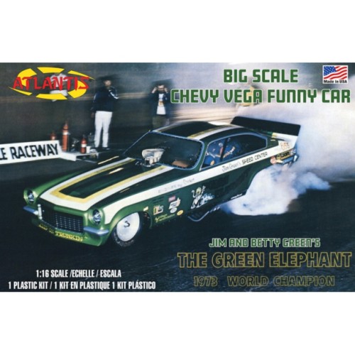 AMCH1494 - 1/16 GREEN ELEPHANT VEGA FUNNY CAR (PLASTIC KIT)