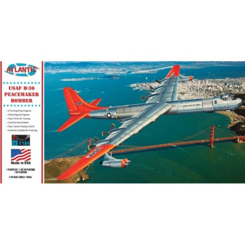 AMCH205 - 1/184 B-36 PROP JET PEACEMAKER WITH SWIVEL STAND (PLASTIC KIT)