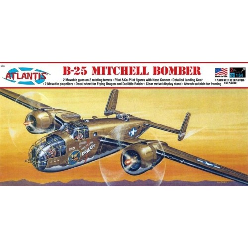 AMCH216 - 1/64 B-25 FLYING DRAGON WITH SWIVEL STAND (PLASTIC KIT)