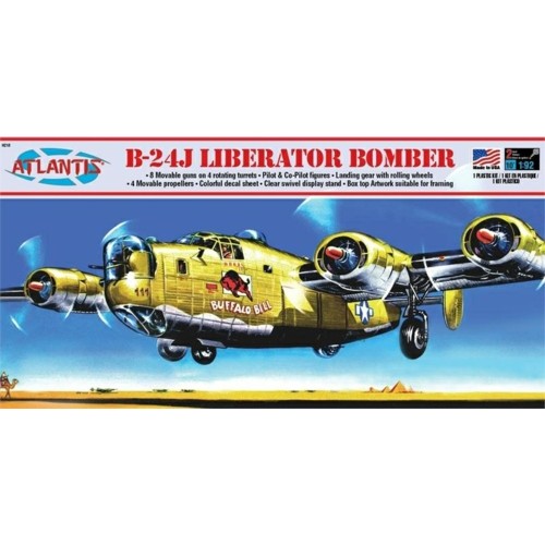 AMCH218 - 1/92 B-24J BOMBER BUFFALO BILL WITH SWIVEL STAND (PLASTIC KIT)