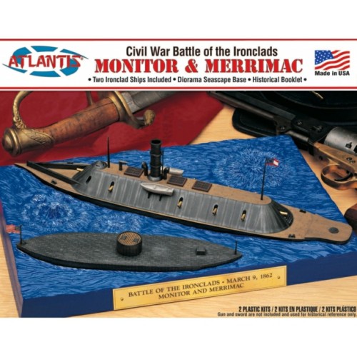 AMCL77257 - MONITOR AND MERRIMACK CIVIL WAR SET (PLASTIC KIT)