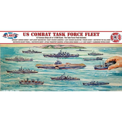 AMCR6300 - 1/900 US NAVY TASK FORCE SET 12 DIFFERENT SHIPS IN 1 BOX (PLASTIC KIT)