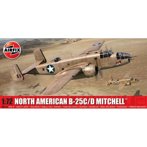 AX06015A - 1/72 NORTH AMERICAN B-25C/D MITCHELL (PLASTIC KIT)