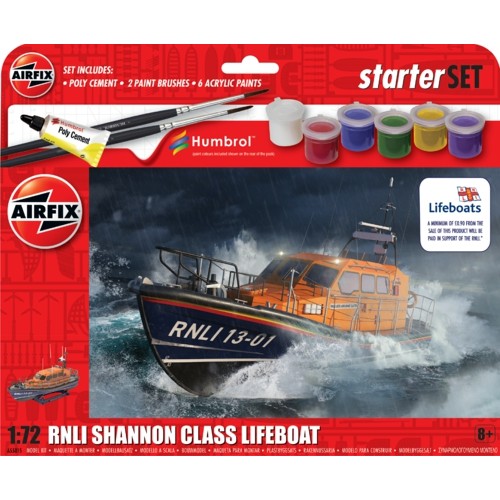 AX55015 - 1/72 STARTER SET - RNLI SHANNON CLASS LIFEBOAT (PLASTIC KIT)