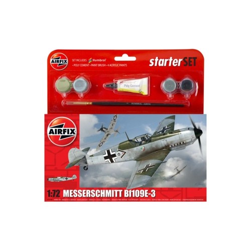 AX55106A - 1/72 HANGING GIFT SET - MESSERSCHMITT BF109E-3 (PLASTIC KIT)