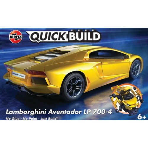 AXJ6026 - QUICKBUILD LAMBORGHINI AVENTADOR - YELLOW