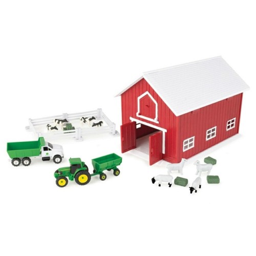 BF47333 - 1/64 JOHN DEERE 24PC PLAYSET WITH RED BARN