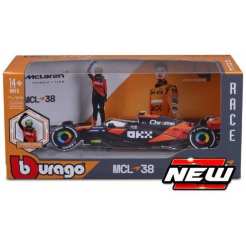 BG28040P - 1/24 MCLAREN MCL38 F1 2024 PIASTRI WITH DRIVER FIGURE