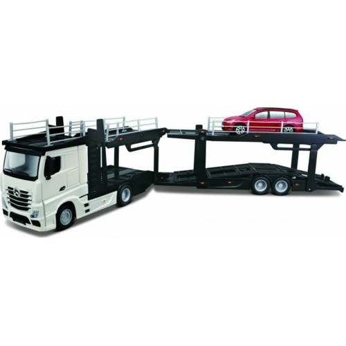 BG31459W - 1/43 MERCEDES BENZ ACTROS 2545 MULTICAR CARRIER AND FORD FOCUS COMBI 2016