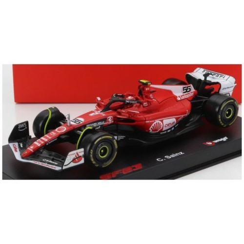 BG36835-S-VEGAS - 1/43 FERRARI F1 SF-23 NO.55 LAS VEGAS USA GP 2023 CARLOS SAINZ WITH DRIVER AND SHOWCASE