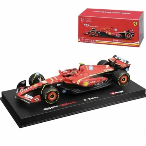 BG36843SIMOLA - 1/43 FERRARI F1 SF-24 NO.55 5TH IMOLA ITALY GP 2024 CARLOS SAINZ WITH DRIVER AND SHOWCASE