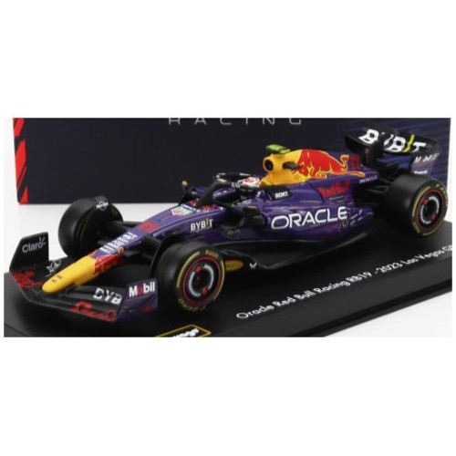 BG38083-P-VEGAS - 1/43 RED BULL F1 RB19 TEAM ORACLE NO.11 3RD LAS VEGAS 2023 SERGIO PEREZ WITH DRIVER AND CASE