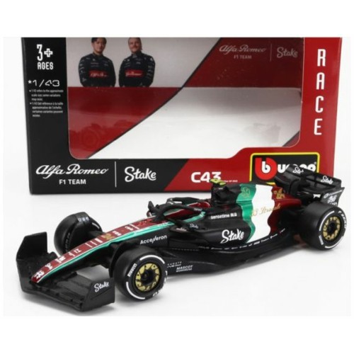 BG3808524 - 1/43 ALFA ROMEO F1 C43 TEAM STAKE NO.24 MONZA ITALY GP 2023 GUANYU ZHOU