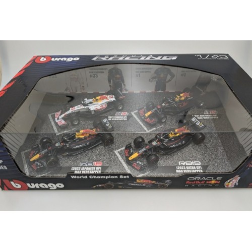 BG38092V - 1/43 RED BULL RACING F1 SET VERSTAPPEN RB19 NO.1 RB18 NO.1/RB16B NO.33 (WHITE LIVERY)/RB16B NO.33