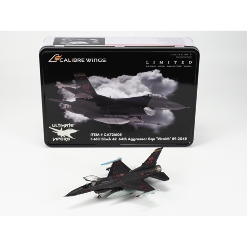 CBW721605 - 1/72 F-16C BLOCK 42 64TH AGGRESSOR SQN WRAITH 89-2048 LTD 700 PCS WITH COLLECTORS TIN