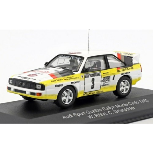 CMRWRC001 - 1/43 AUDI SPORT QUATTRO NO.3 2ND RALLYE MONTE CARLO 1985 ROHRL/GEISTDORFER