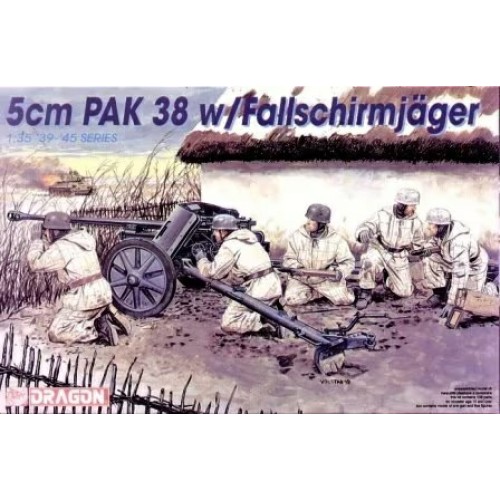 DK6118 - 1/35 5CM PAK 38 W/FALLSCHIRMJAGER (PLASTIC KIT)