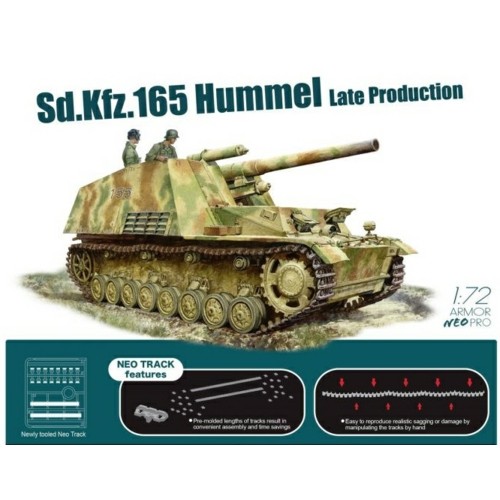 DK7628 - 1/72 SDKFZ 165 HUMMEL LATE W NEO TRACK (PLASTIC KIT)