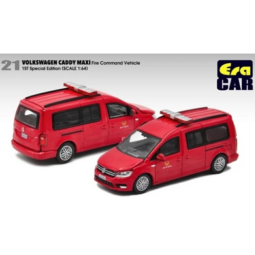 ECVW20CAMRF21 - 1/64 21 VOLKSWAGEN CADDY MAXI FIRE COMMAND VEHICLE 1ST SP EDITION