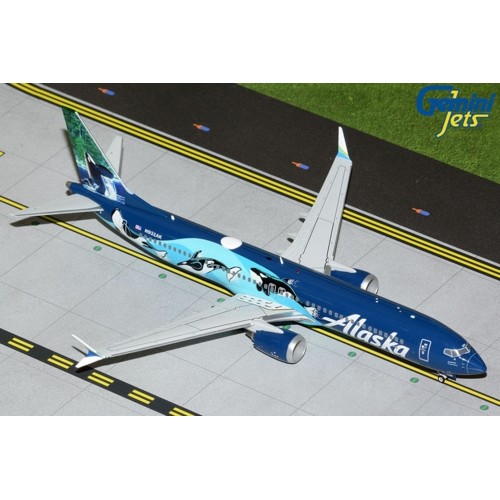 G2ASA1089 - 1/200 ALASKA AIRLINES B737 MAX 9 N932AK WEST COAST WONDERS - ORCAS