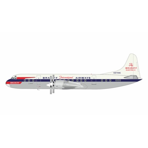 GJBNF2090 - 1/400 BRANIFF INTERNATIONAL AIRWAYS L-188A ELECTRA N9709C POLISHED BELLY