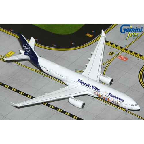 GJDLH2191 - 1/400 LUFTHANSA A330-300 D-AIKQ FANHANSA DIVERSITY WINS LIVERY