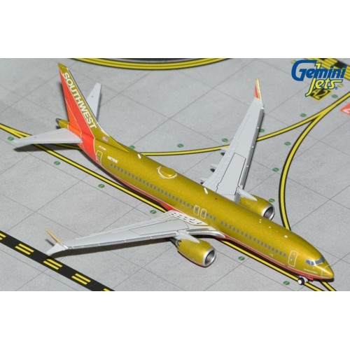 GJSWA2186 - 1/400 SOUTHWEST AIRLINES B737 MAX 8 N871HK HERBERT D KELLEHER GOLD RETRO