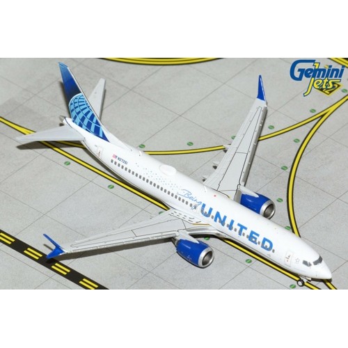 GJUAL2074 - 1/400 UNITED B737 MAX 8 BEING UNITED/UNITED TOGETHER