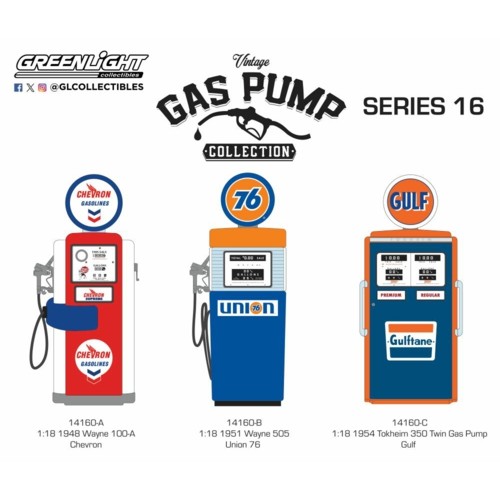 GL14160  - 1/18 VINTAGE GAS PUMPS SERIES 16