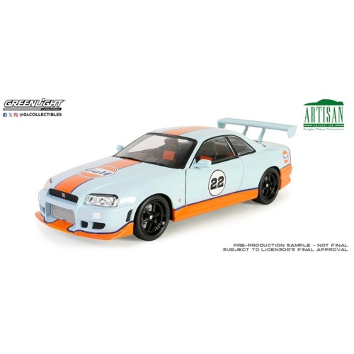 GL19137 - 1/18 ARTISAN COLLECTION - 1999 NISSAN SKYLINE GT-R (R34) - GULF OIL