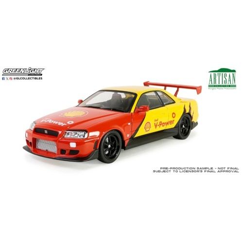 GL19138 - 1/18 ARTISAN COLLECTION - 1999 NISSAN SKYLINE GT-R (R34) - SHELL OIL