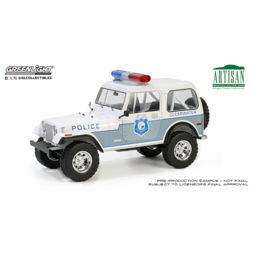 GL19140  - 1/18 ARTISAN COLLECTION - 1982 JEEP CJ-7 CLEARWATER, FLORIDA POLICE DEPARTMENT