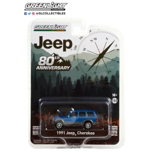 GL28100-D - 1/64 ANNIVERSARY COLLECTION SERIES 14 1991 JEEP CHEROKEE JEEP 80TH ANNIVERSARY EDITION