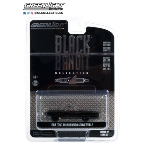 GL28110-B - 1/64 BLACK BANDIT SERIES 27 - 1965 FORD THUNDERBIRD CONVERTIBLE