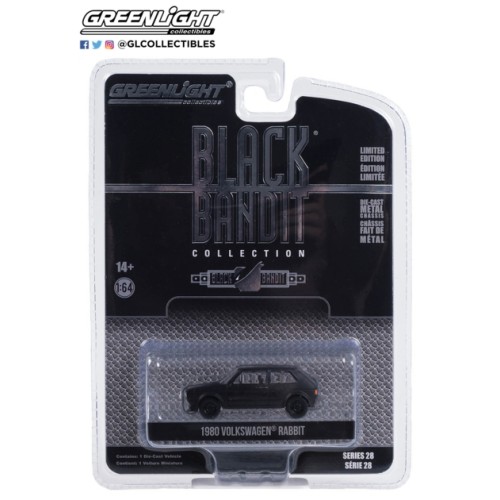 GL28130-C - 1/64 BLACK BANDIT SERIES 28 - 1980 VW RABBIT WIDEBODY BLACK BANDIT RACING