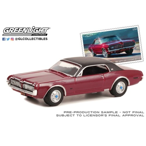 GL30371 - 1/64 1967 MERCURY COUGAR XR-7 GT USPS 2022 PONY CAR STAMP COLLECTION BY ARTIST TOM FRITZ (HOBBY EXCLUSIVE)