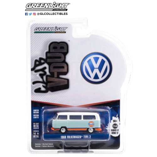 GL36080-C - 1/64 CLUB VEE-DUB SERIES 17 - 1968 VOLKSWAGEN TYPE 2 (T2) - GULF OIL SOLID PACK