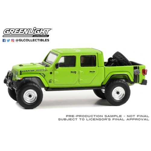 GL37290-F - 1/64 BARRETT-JACKSON SERIES 12 2021 JEEP GLADIATOR HELLEPHANT (LOT NO.1450.2) GEKKO GREEN WITH BLACK INTERIOR