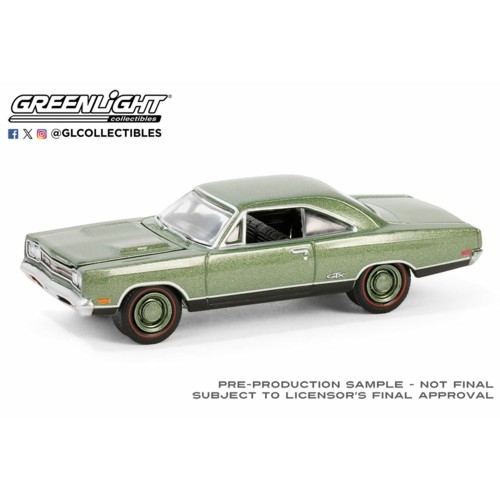 GL37310-B - 1/64 BARRETT-JACKSON SERIES 14 - 1969 PLYMOUTH HEMI GTX - F8 IVY GREEN METALLIC - PALM BEACH 2023